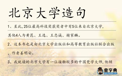 北京大學(xué)造句
