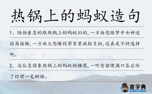 熱鍋上的螞蟻造句
