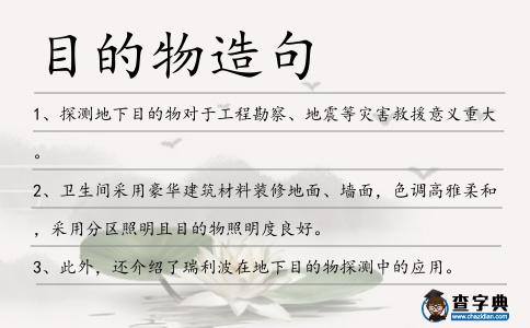 目的物造句