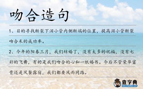 吻合造句