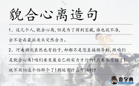 貌合心離造句