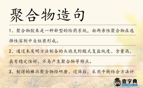 聚合物造句