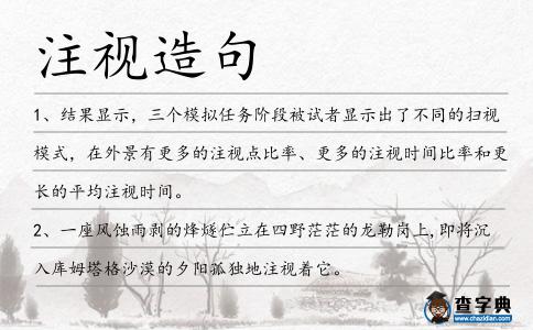 注視造句
