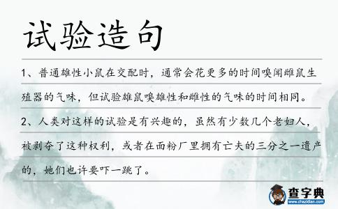 試驗造句
