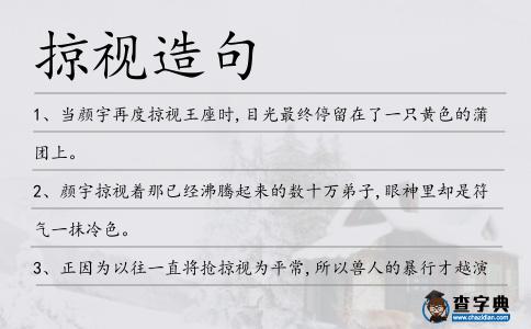 掠視造句