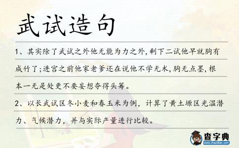 武試造句
