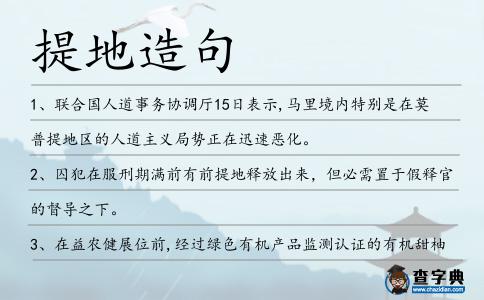 提地造句