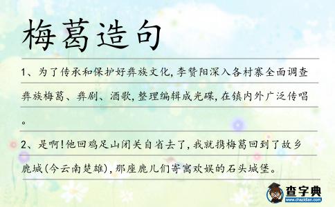 梅葛造句
