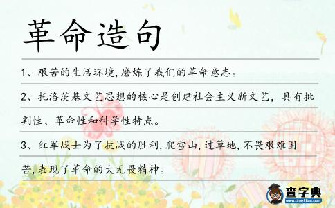 革命造句