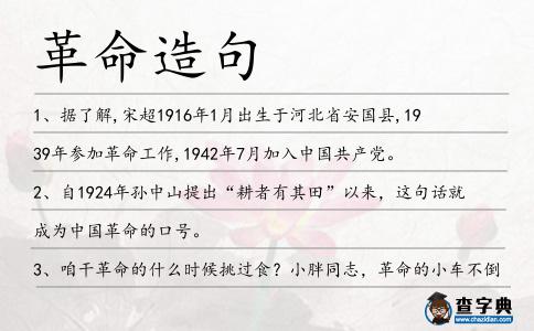 革命造句