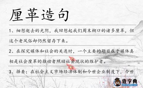 厘革造句