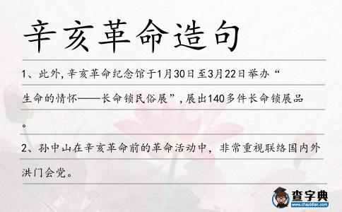辛亥革命造句