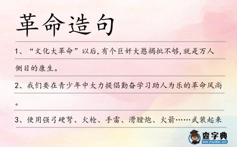 革命造句