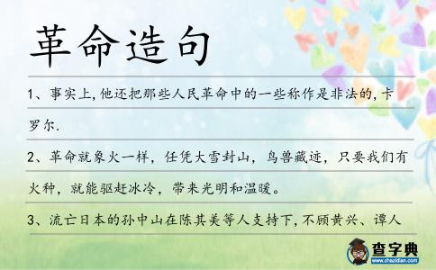 革命造句