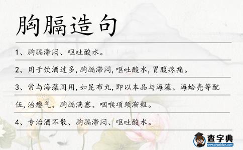 胸膈造句