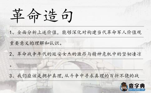 革命造句