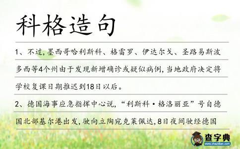 科格造句