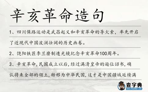 辛亥革命造句