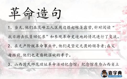 革命造句