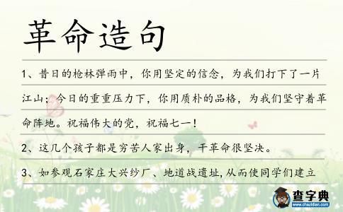 革命造句