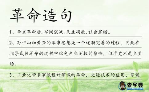 革命造句