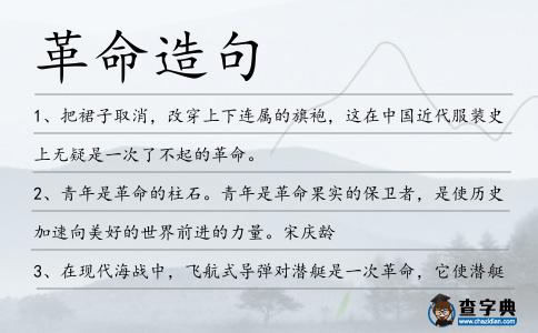 革命造句