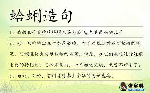 蛤蜊造句