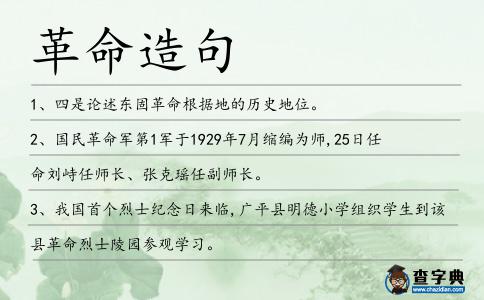 革命造句