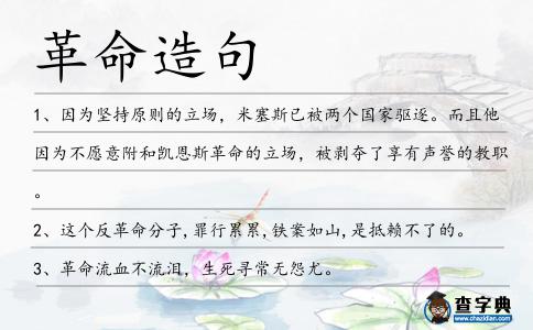 革命造句