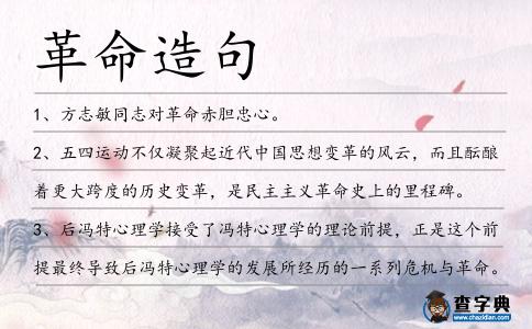革命造句
