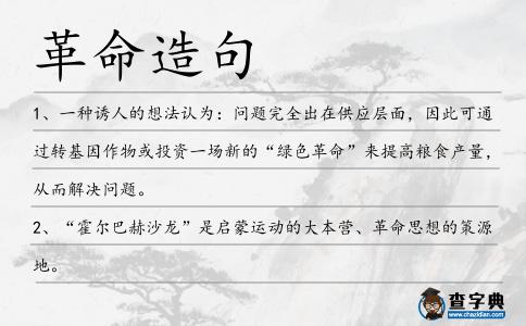 革命造句