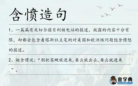 含憤造句