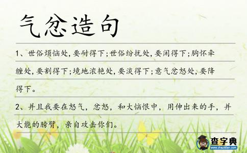 氣忿造句