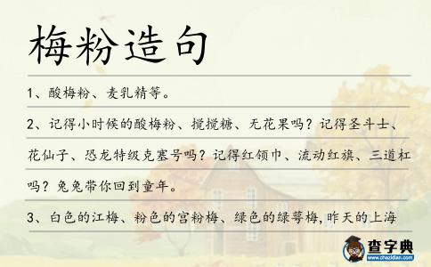 梅粉造句