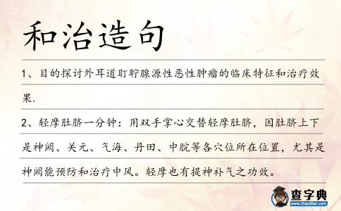 和治造句