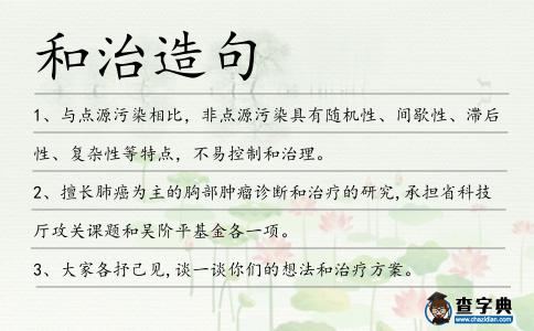 和治造句