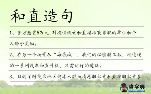 和直造句