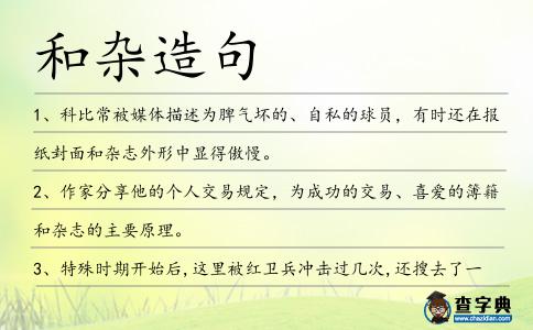 和雜造句