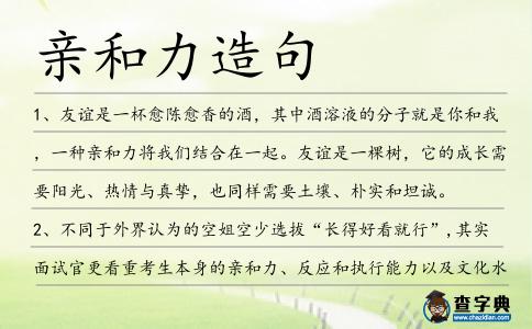 親和力造句