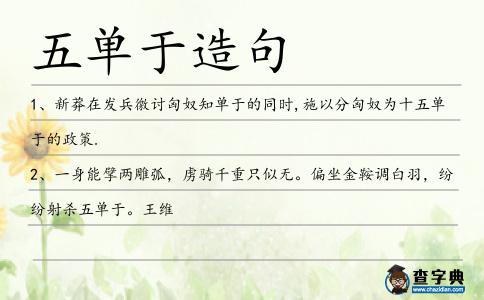 五單于造句