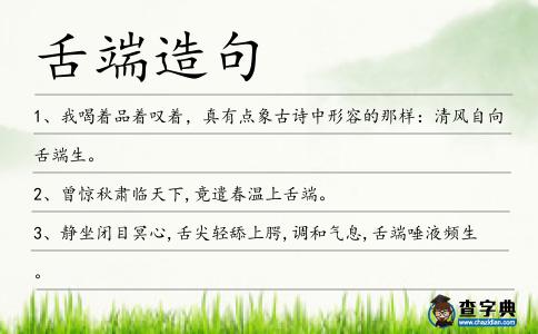 舌端造句