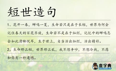 短世造句