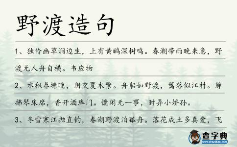 野渡造句
