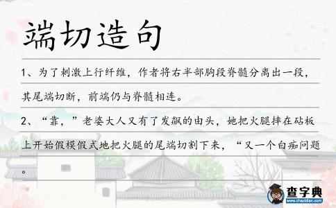 端切造句