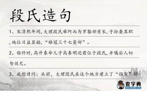 段氏造句