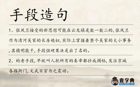 手段造句