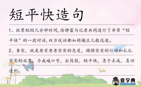 短平快造句