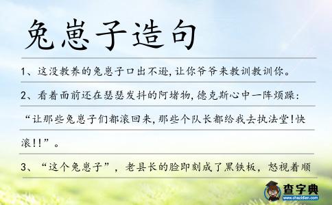 兔崽子造句