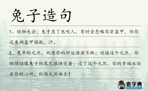 兔子造句
