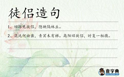 徒侶造句